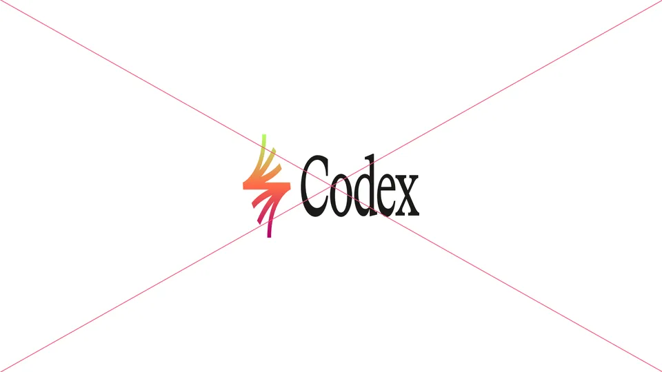 The logomark enlarged out of proportion to the wordmark